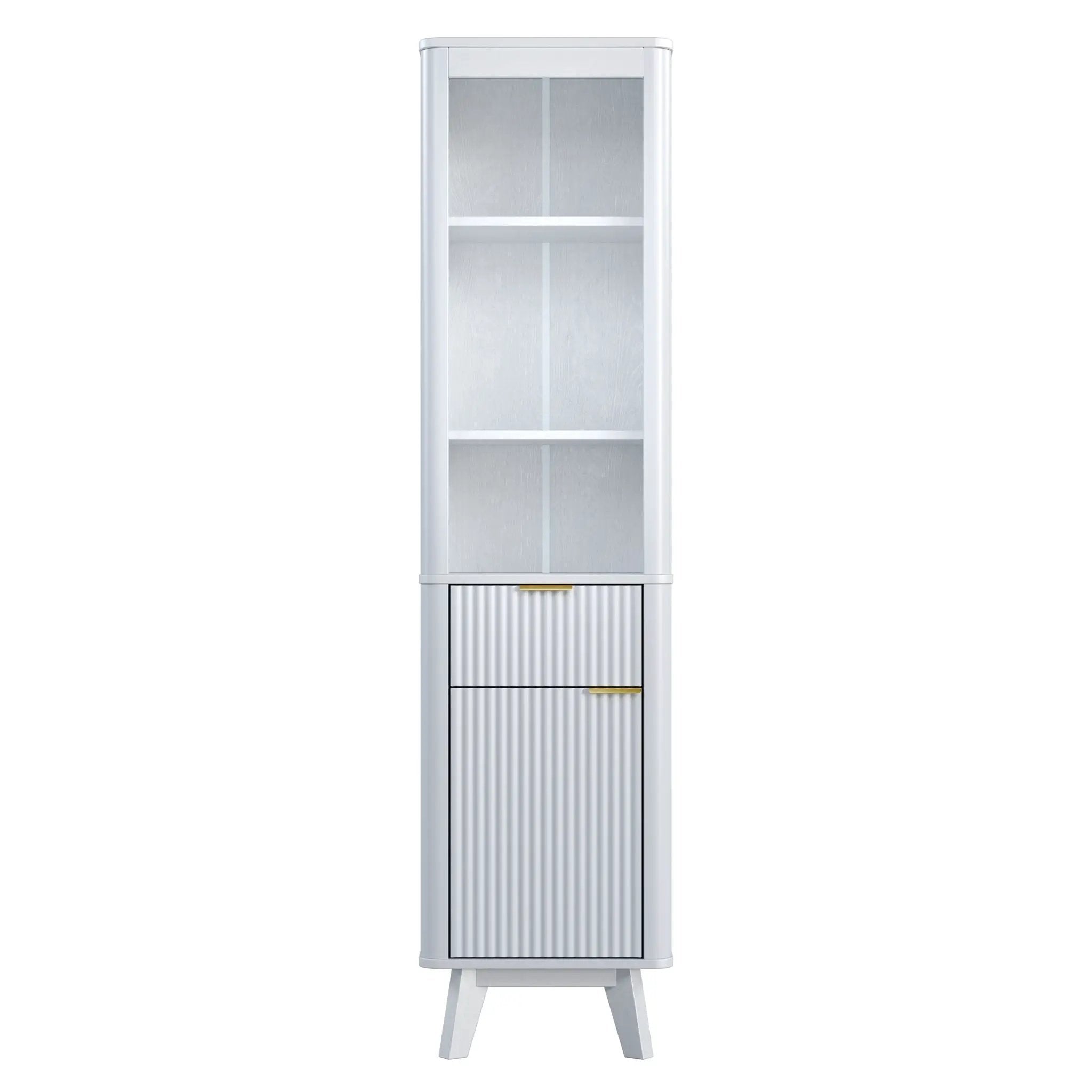 Tall Bathroom Storage Cabinet With Adjustable Shelves And 1 Drawer & Door by HouseOfZazla