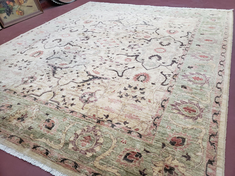 Pakistani Peshawar Rug 8x10, Farmhouse Rug, Oushak Carpet, Wool by Jewel Rugs