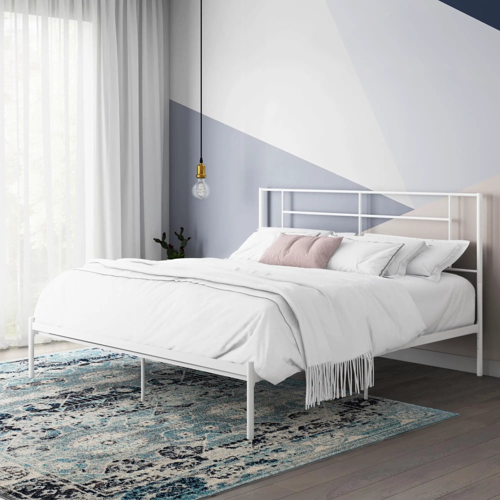 Praxis - King Bed With Simple Headboard - White by Unique Piece Furniture