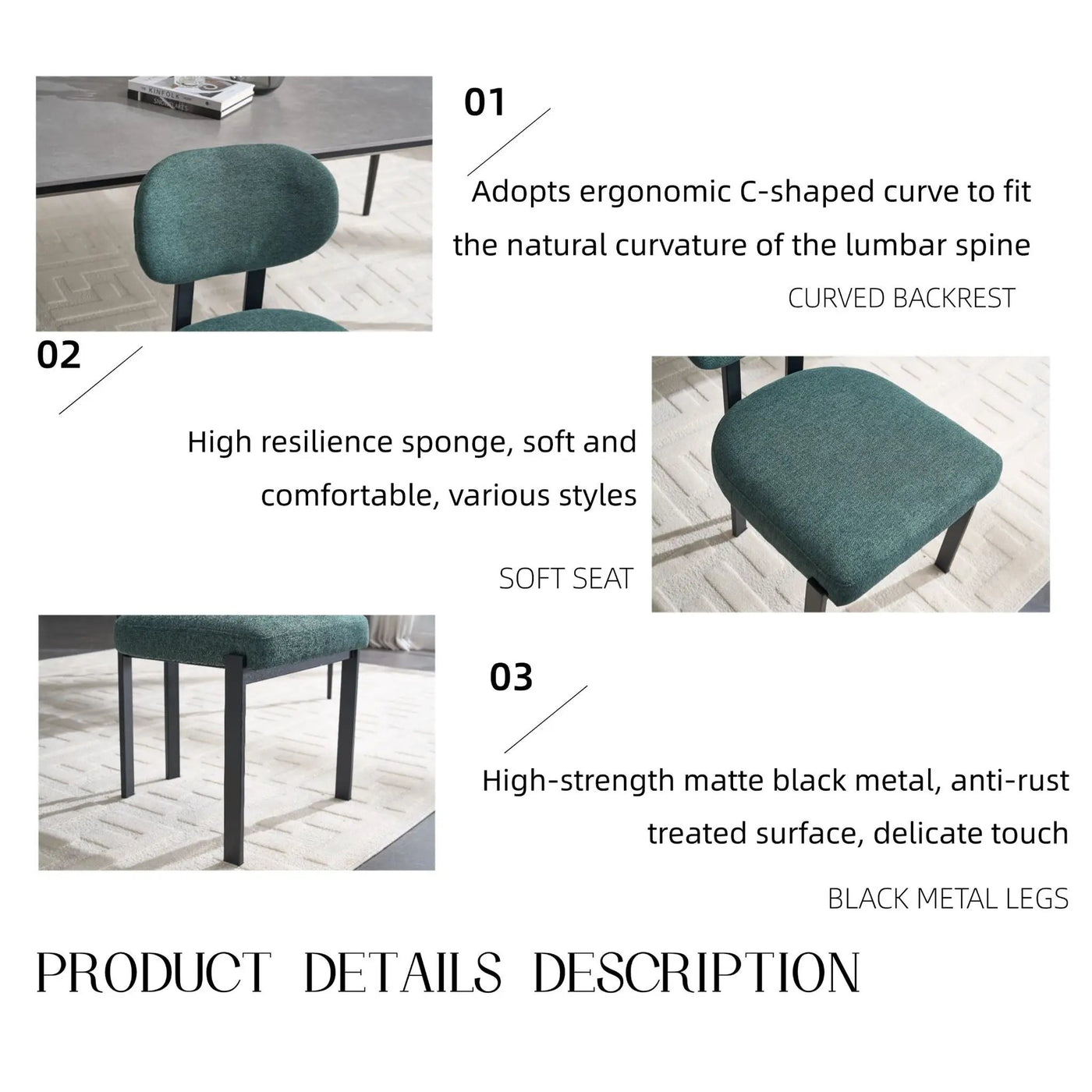 Dining Armless Chairs (Set of 2) by HouseOfZazla