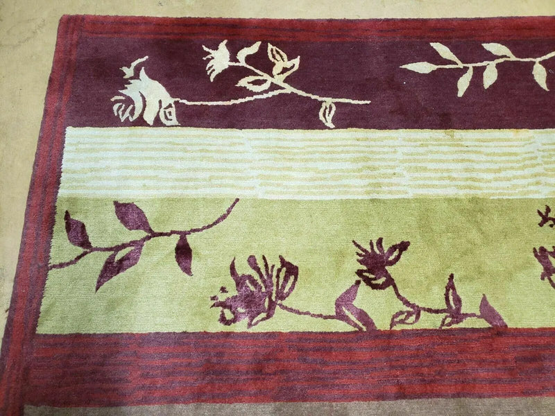 8' X 11' Tibetan Nepal Art Deco Hand Knotted Wool Rug Modern Contemporary Nice by Jewel Rugs