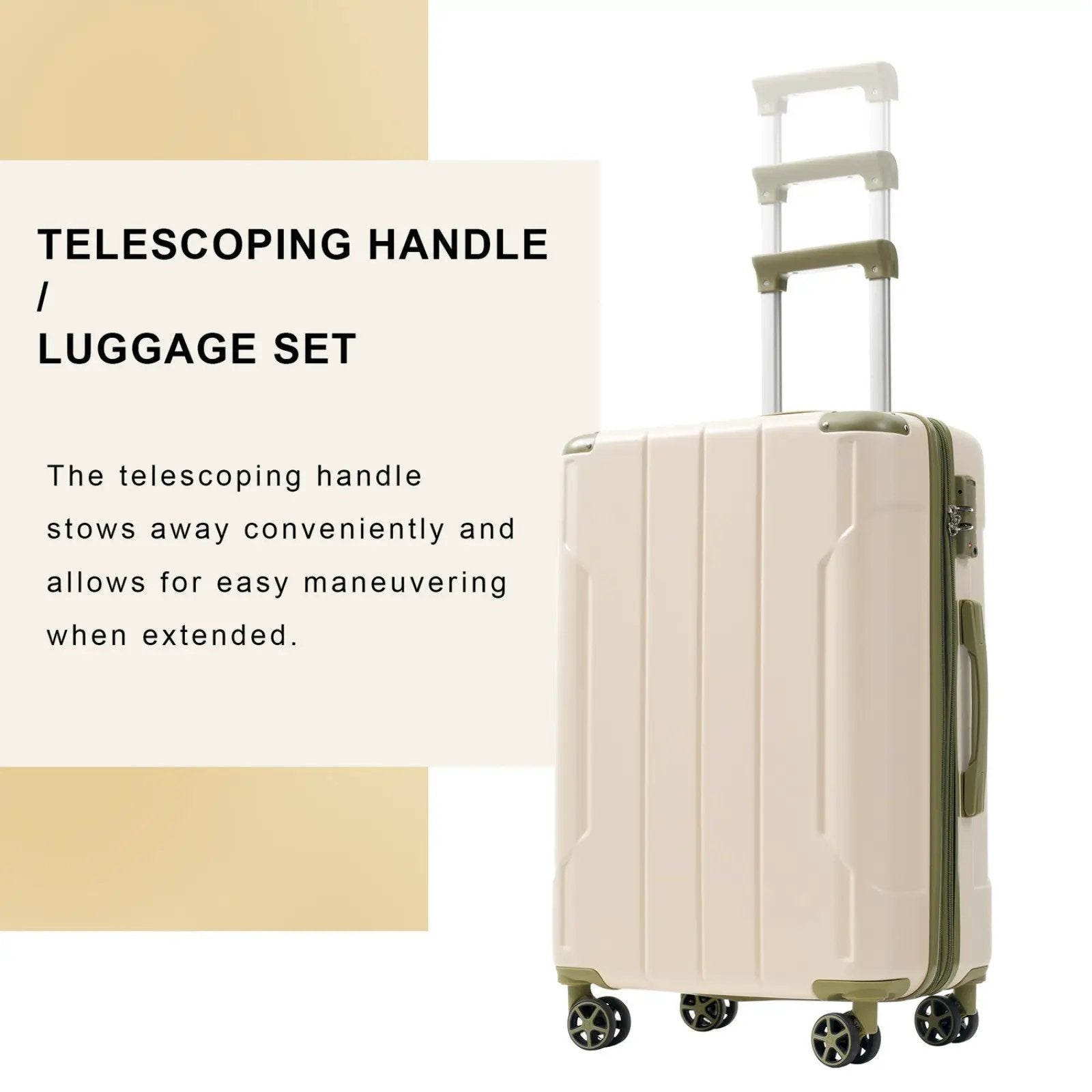 GigaTech 3-Piece Expandable Hard Shell Luggage Set with TSA Lock by HouseOfZazla