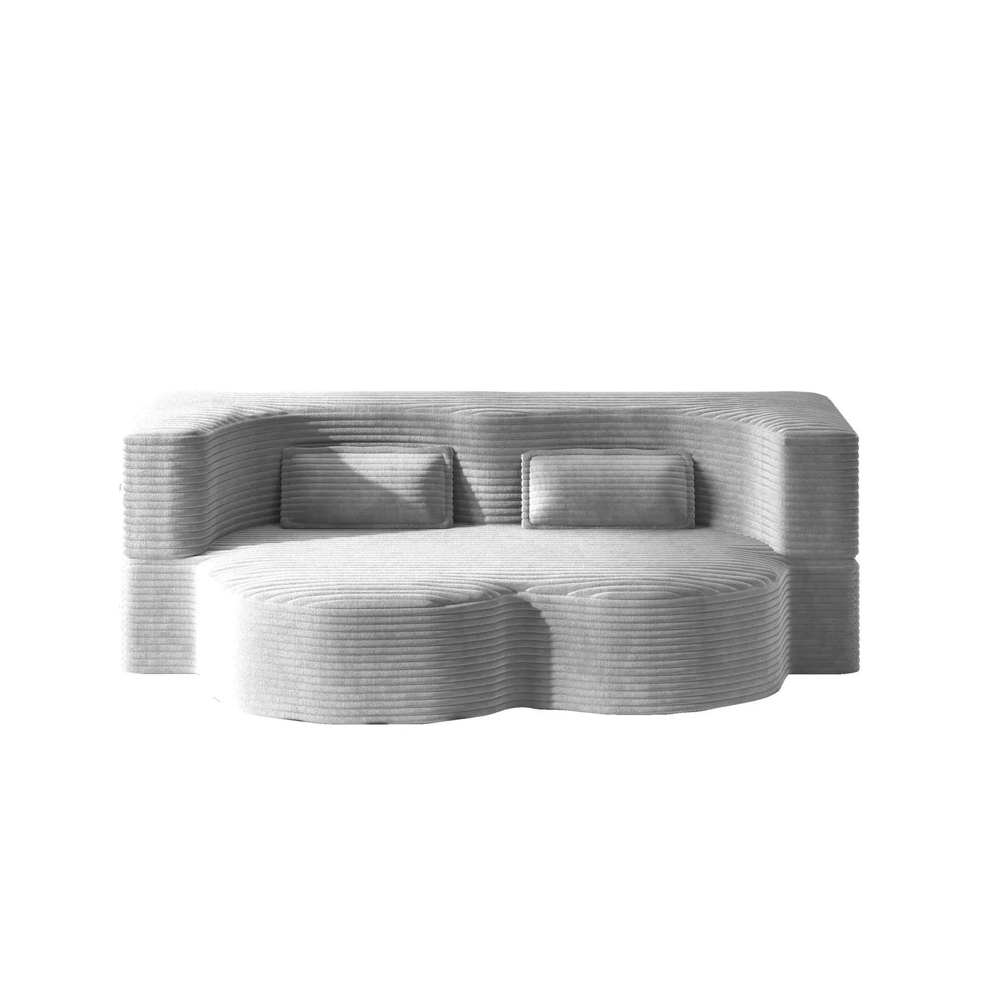 Floor Sofa With 2 Pillows, Convertible Twin Size Mattress For Living Room by HouseOfZazla