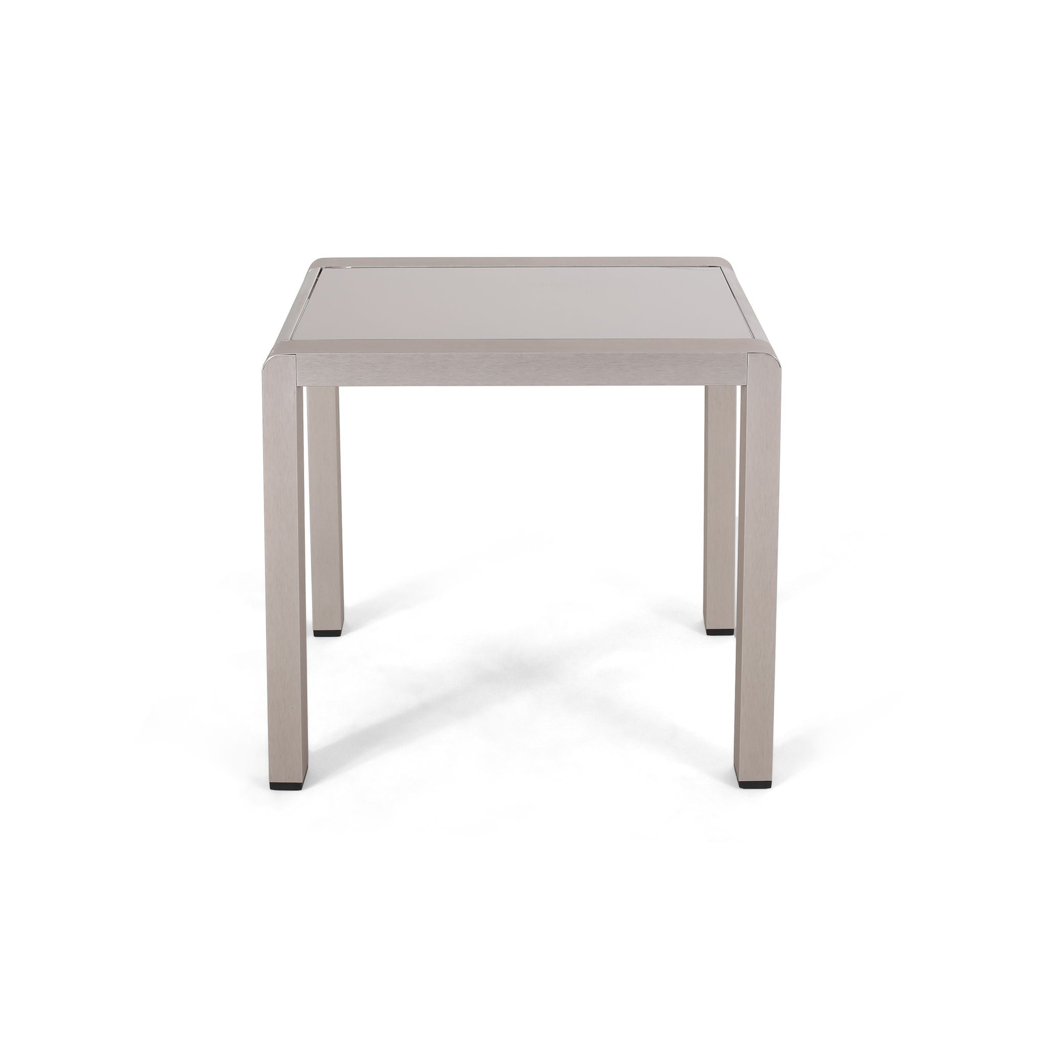 Cape Coral Contemporary Side Table With Frosted Glass Top by HouseOfZazla