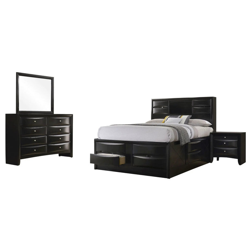Briana 4-piece Eastern King Bedroom Set Black by Unique Piece Furniture