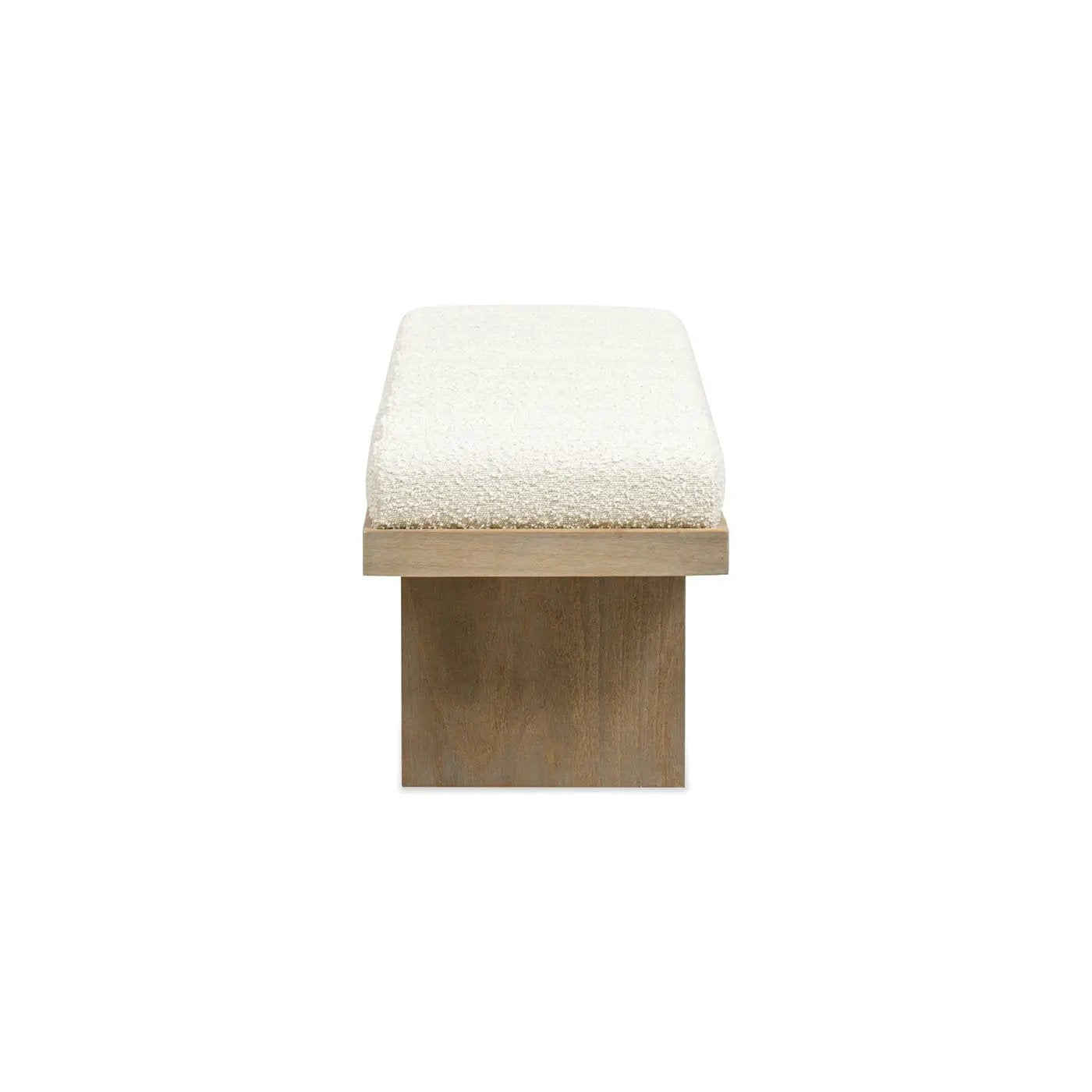 Bella - Upholstered Modern Accent Bench - Ivory White by HouseOfZazla