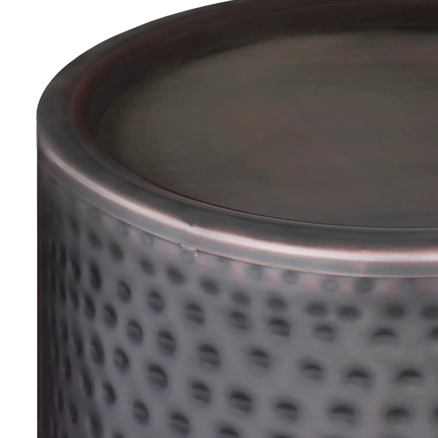 Corbin - Hammered Metal Side Table by HouseOfZazla
