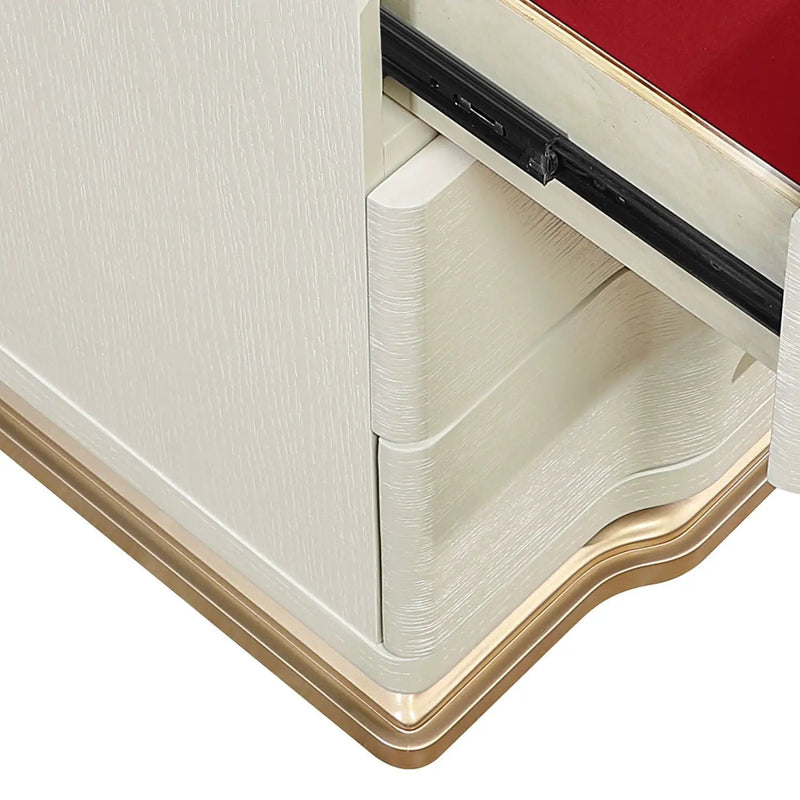Lexington - 3 Drawer Nightstand - Beige by HouseOfZazla