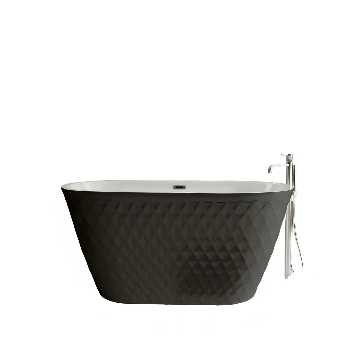 Freestanding Bathtub With Diamond Pattern Design by HouseOfZazla
