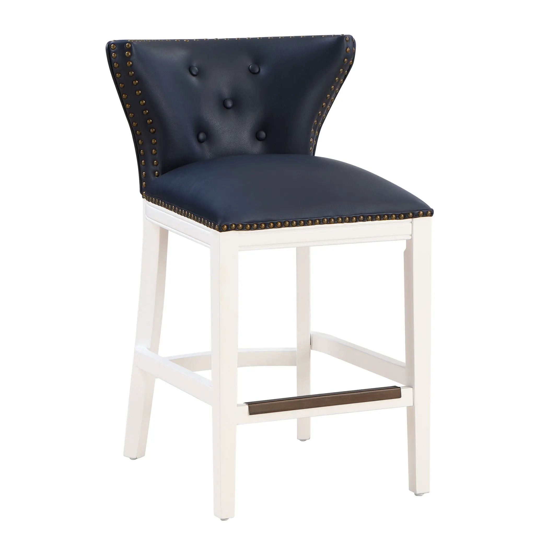 Macon - Counter Stool With Accents - Dark Blue by HouseOfZazla