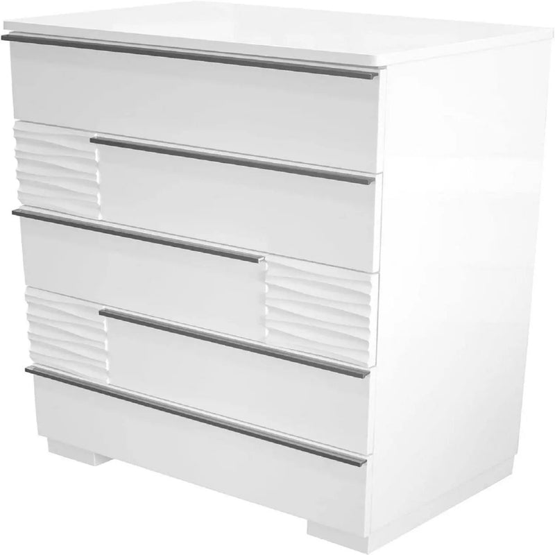 5 Drawer Chest, Bedroom - White by Unique Piece Furniture