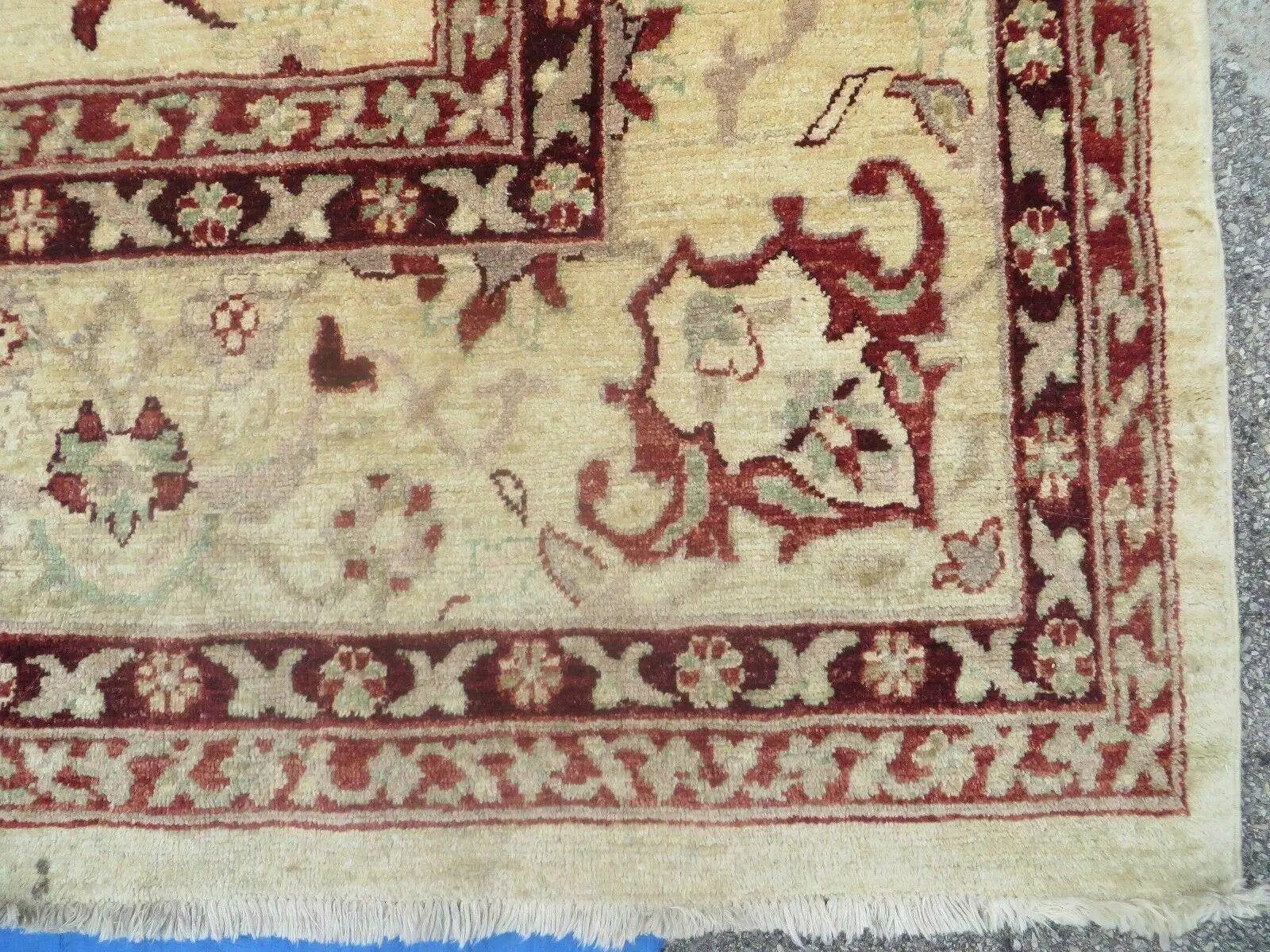 10' X 14' Vintage Hand Knotted Made Indian Agra Wool Rug Vegetable Dyes by Jewel Rugs
