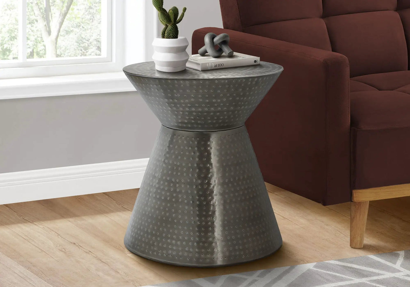 Drum Accent Side Table, Contemporary & Modern Elegant Design by HouseOfZazla
