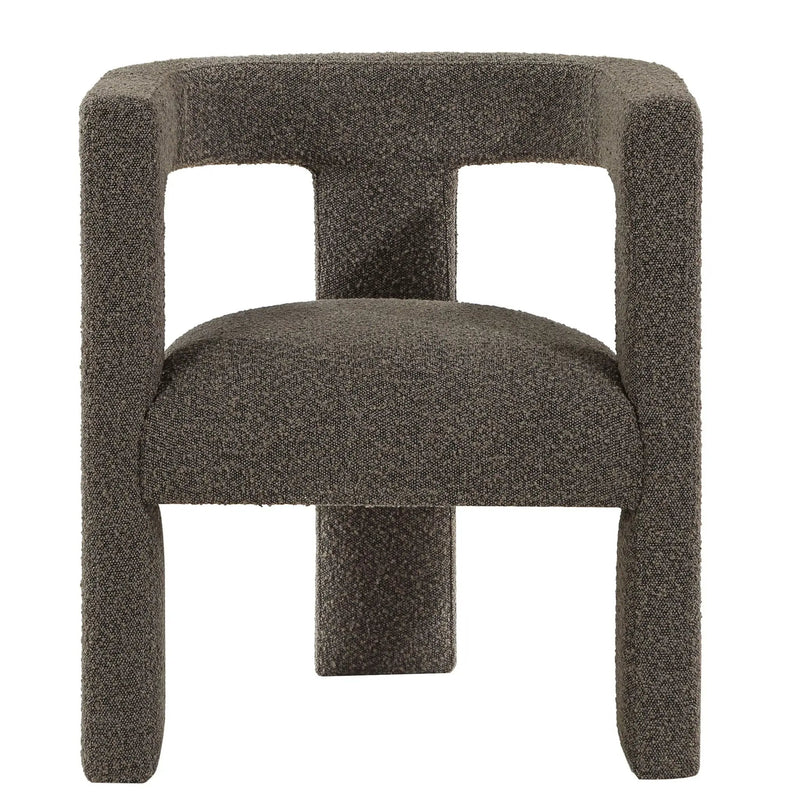 Petra Boucle Upholstered Accent Side Chair Chocolate Brown by Unique Piece Furniture