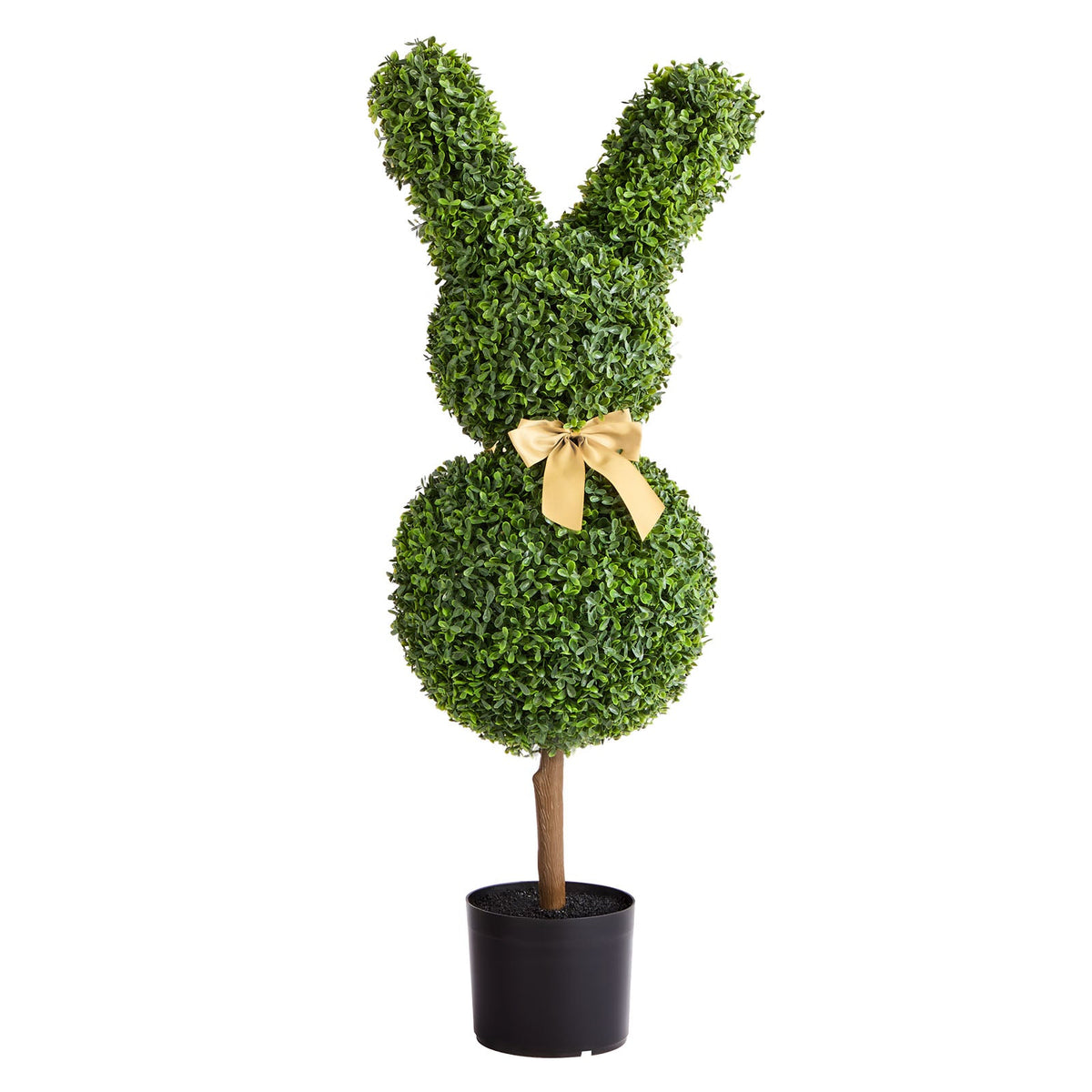 Artificial Topiary Bunny-Shape Boxwood Ball Set with Realistic Faux Foliage - Green, photo 9 of 10