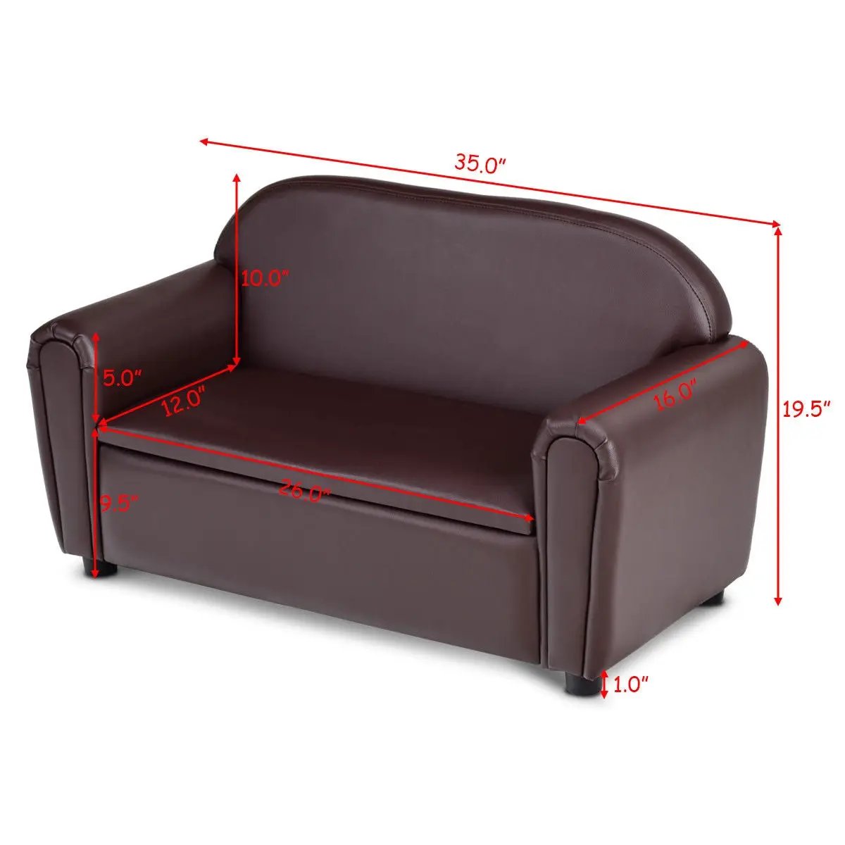 Kids Sofa Armrest Chair with Storage Function by DirectDeals