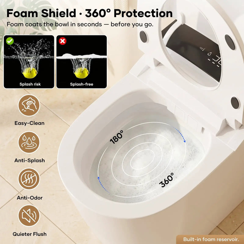 Fully Intelligent Toilet Household Fully Automatic Flip Cover by HouseOfZazla