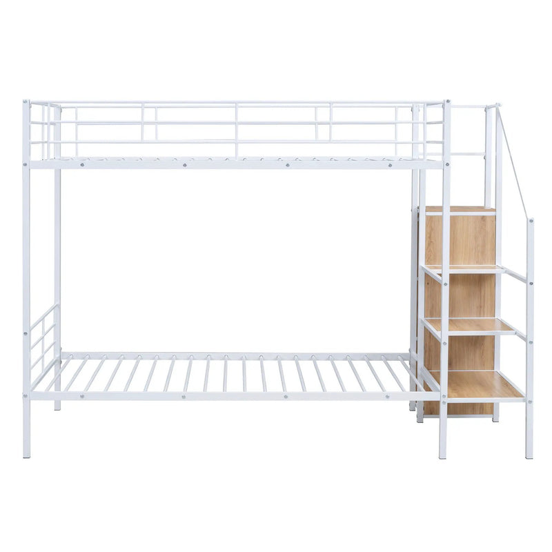 Bunk Bed With Lateral Storage Ladder And Wardrobe by Unique Piece Furniture