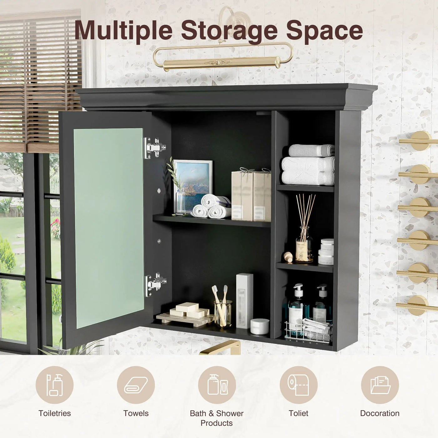 Wall Mounted Bathroom Storage Cabinet With Mirror Door by HouseOfZazla