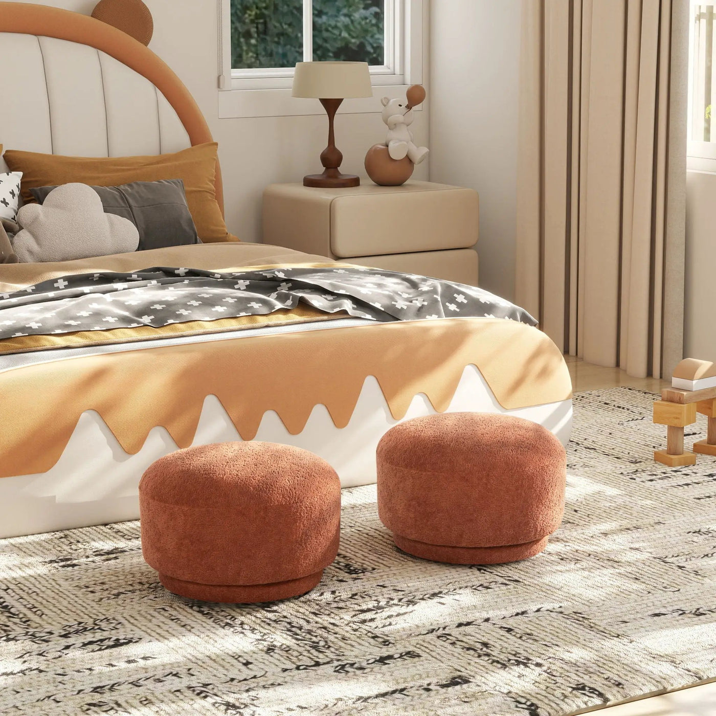 Fuji - Mushroom Footstool Ottoman by HouseOfZazla