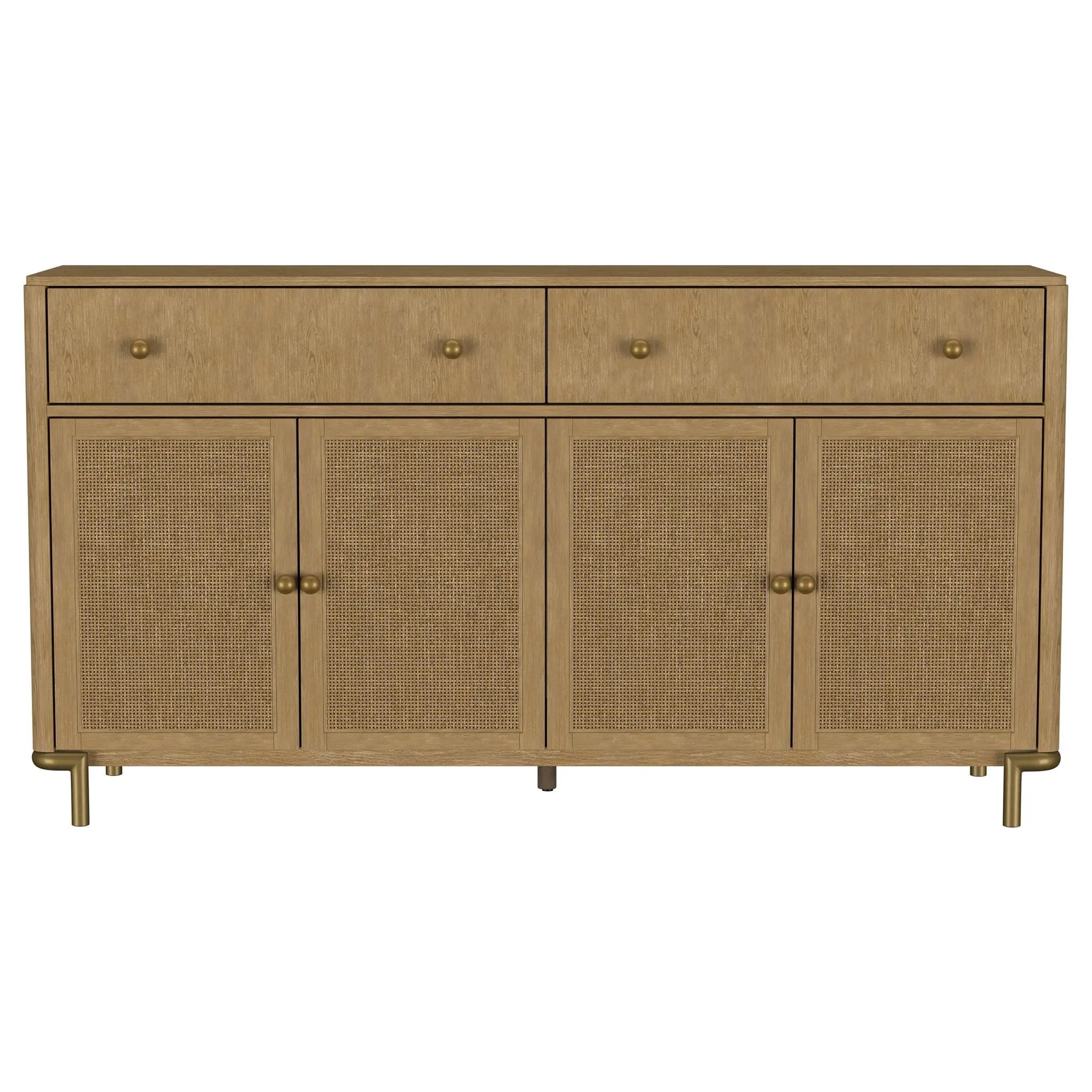 Arini 2-drawer Cane Door Dining Sideboard Server Sand Wash by Unique Piece Furniture