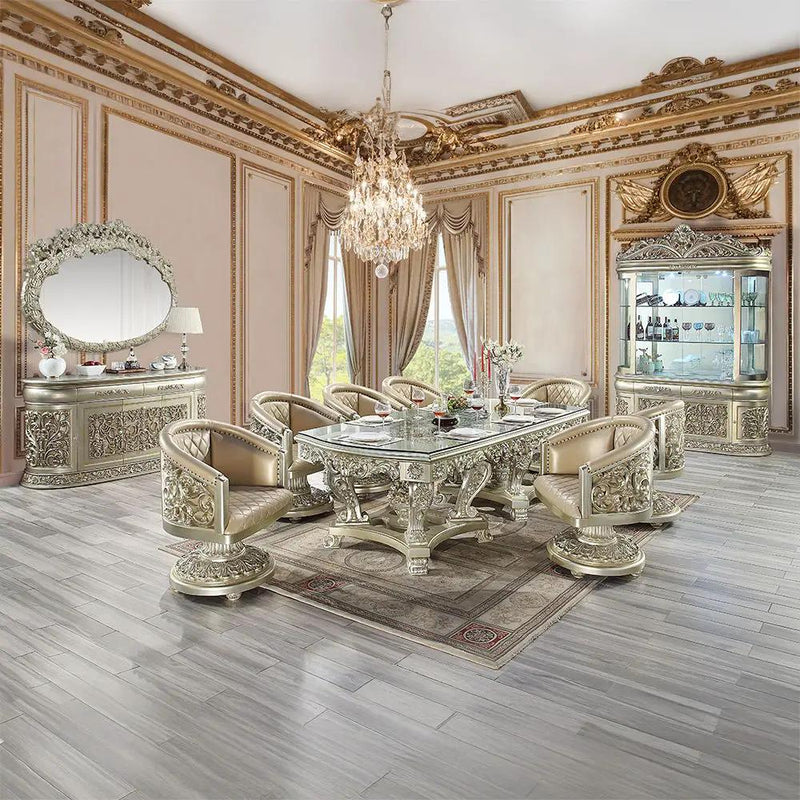 Sorina - Dining Table - Antique Gold by Unique Piece Furniture