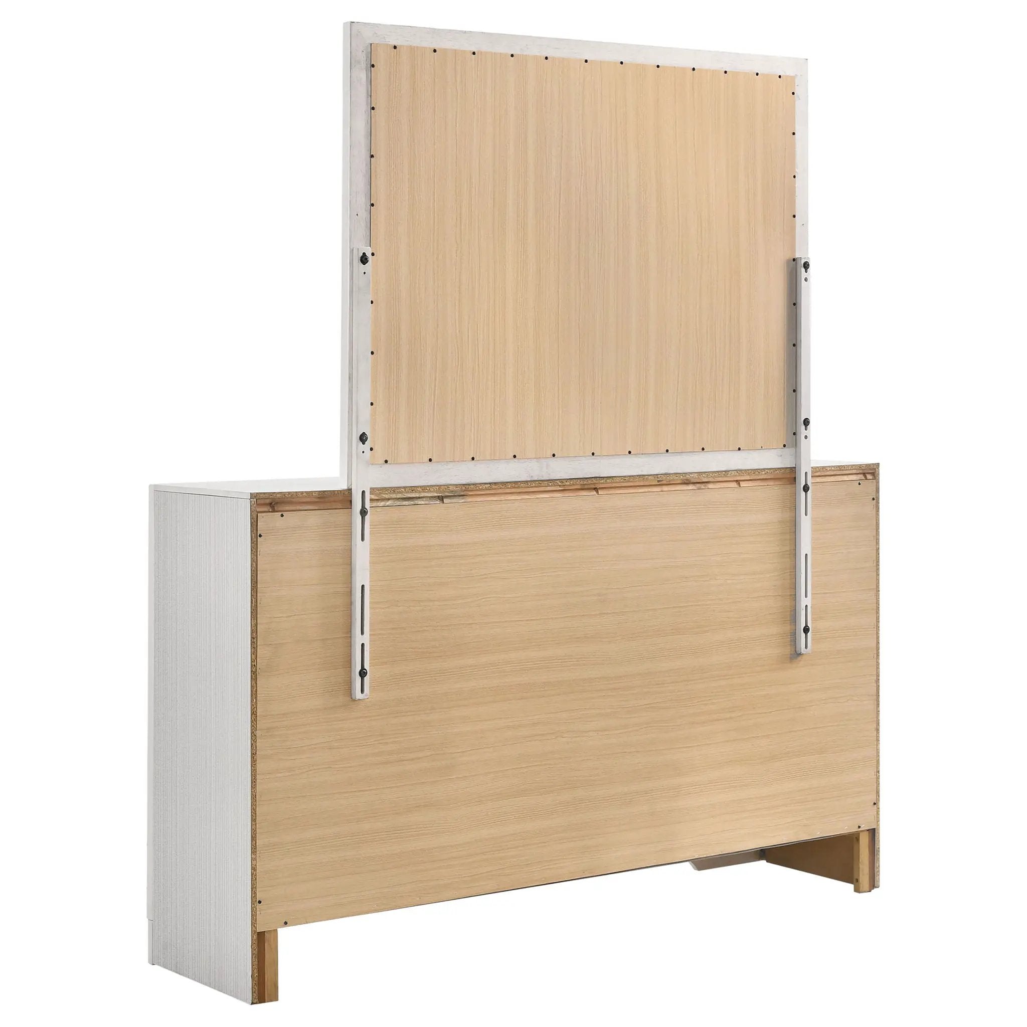 Miranda 7-drawer Dresser with Mirror White by Unique Piece Furniture