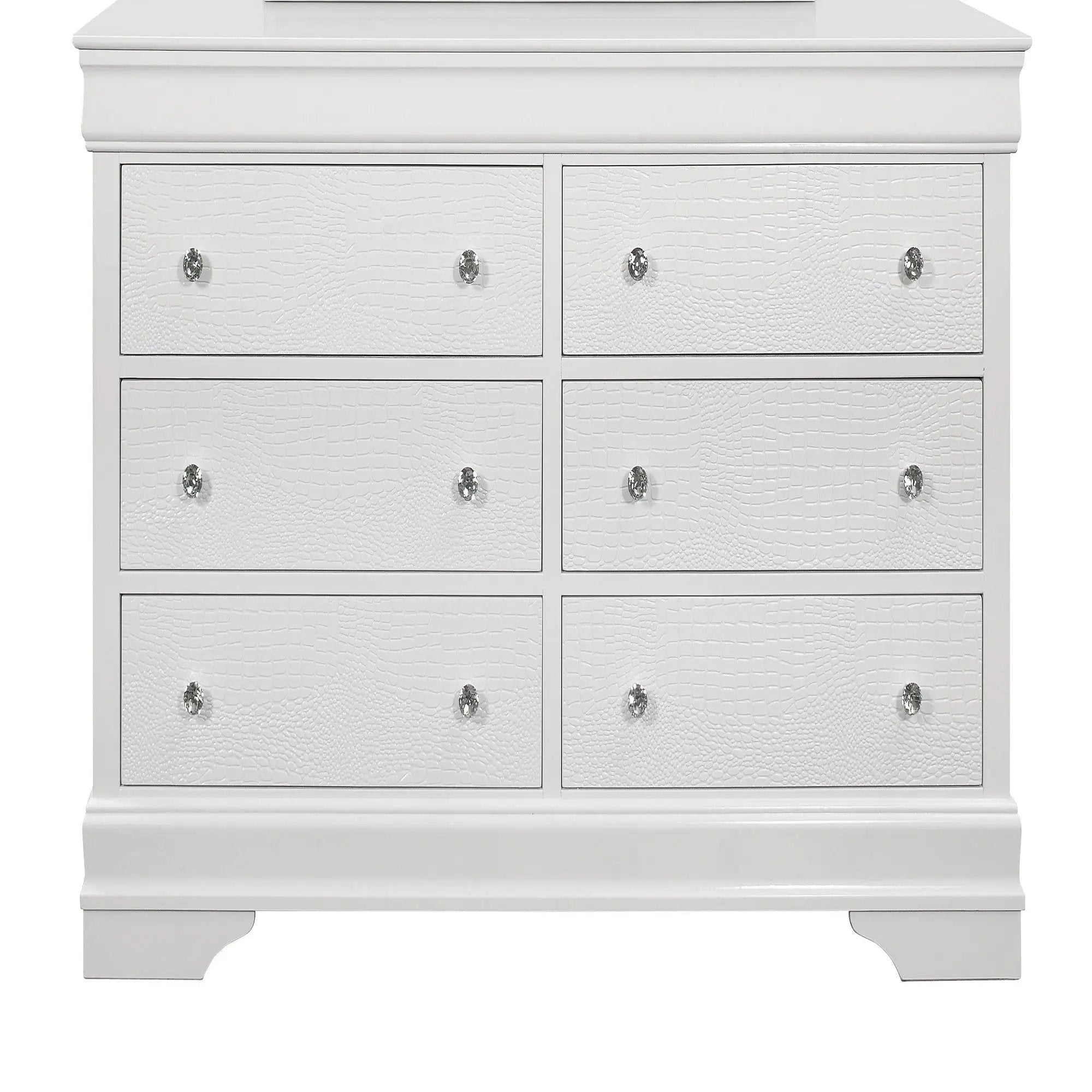 Shaker - 5 Pieces Bedroom Set With Crystal Inspired Tufted Headboard And LED Lighting by HouseOfZazla
