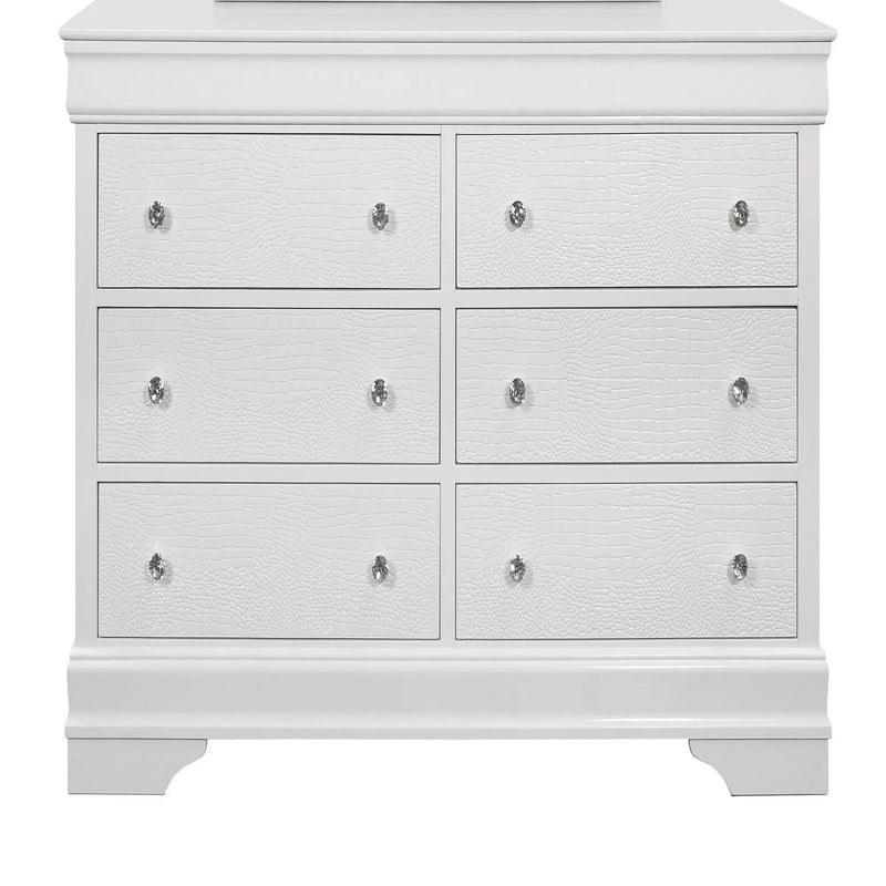 Shaker - 5 Pieces Bedroom Set With Crystal Inspired Tufted Headboard And LED Lighting by HouseOfZazla