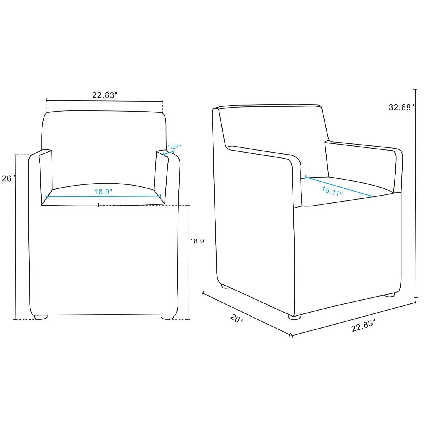 Anna - Square Armchair