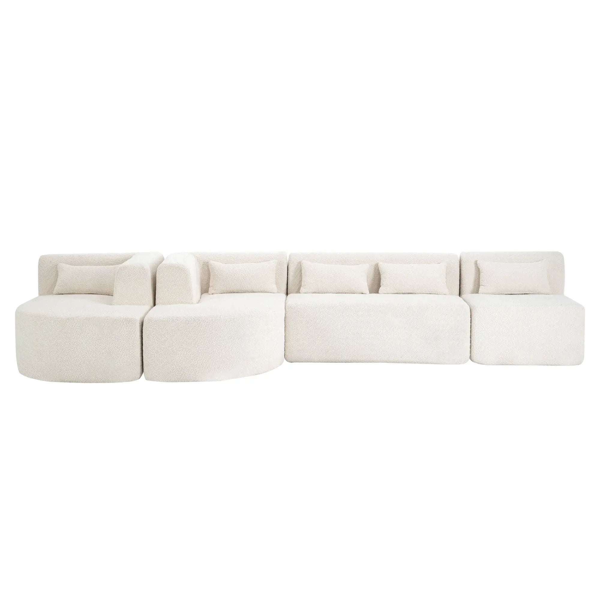 Upholstered Sofa Free Combined Sofa Couch With 2 Chaise Lounge And Five Back Pillows For Living Room by HouseOfZazla