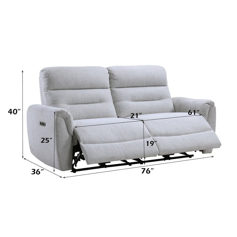Eastre - Power Motion Sofa With USB Port - Gray by HouseOfZazla