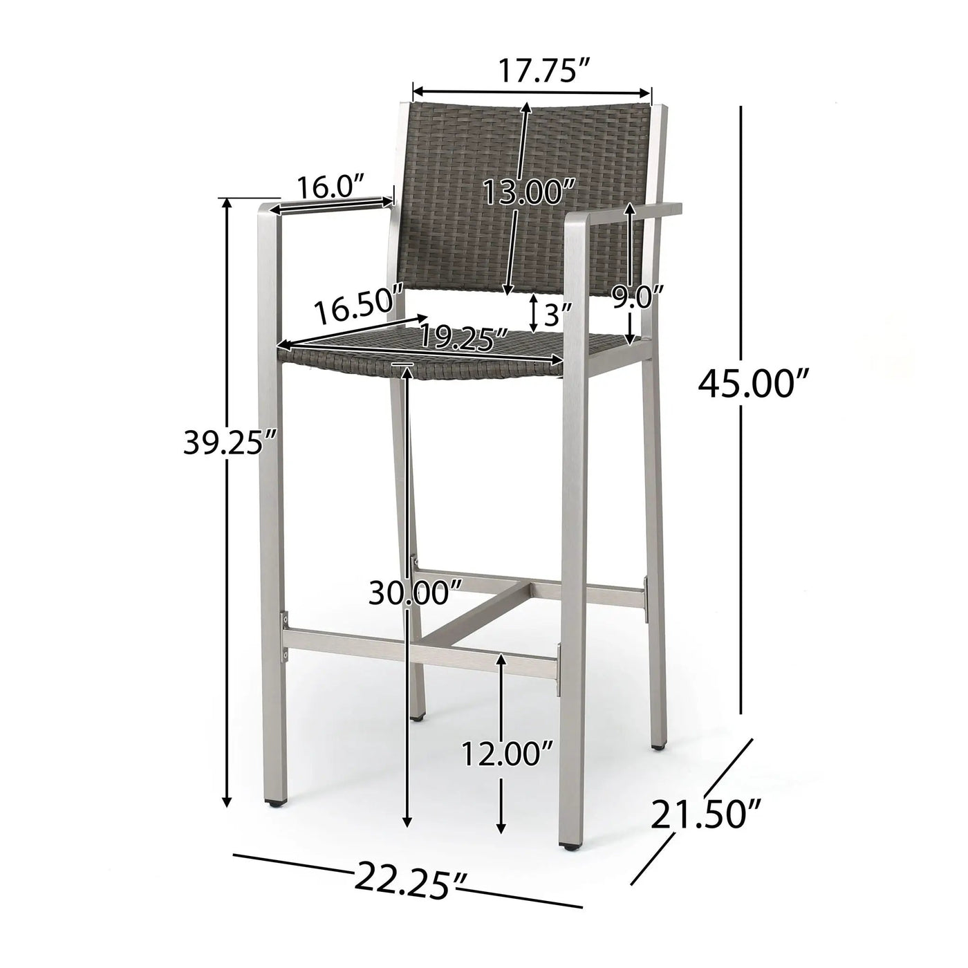 Outdoor Rust Proof Aluminum Barstools (Set of 2) by HouseOfZazla
