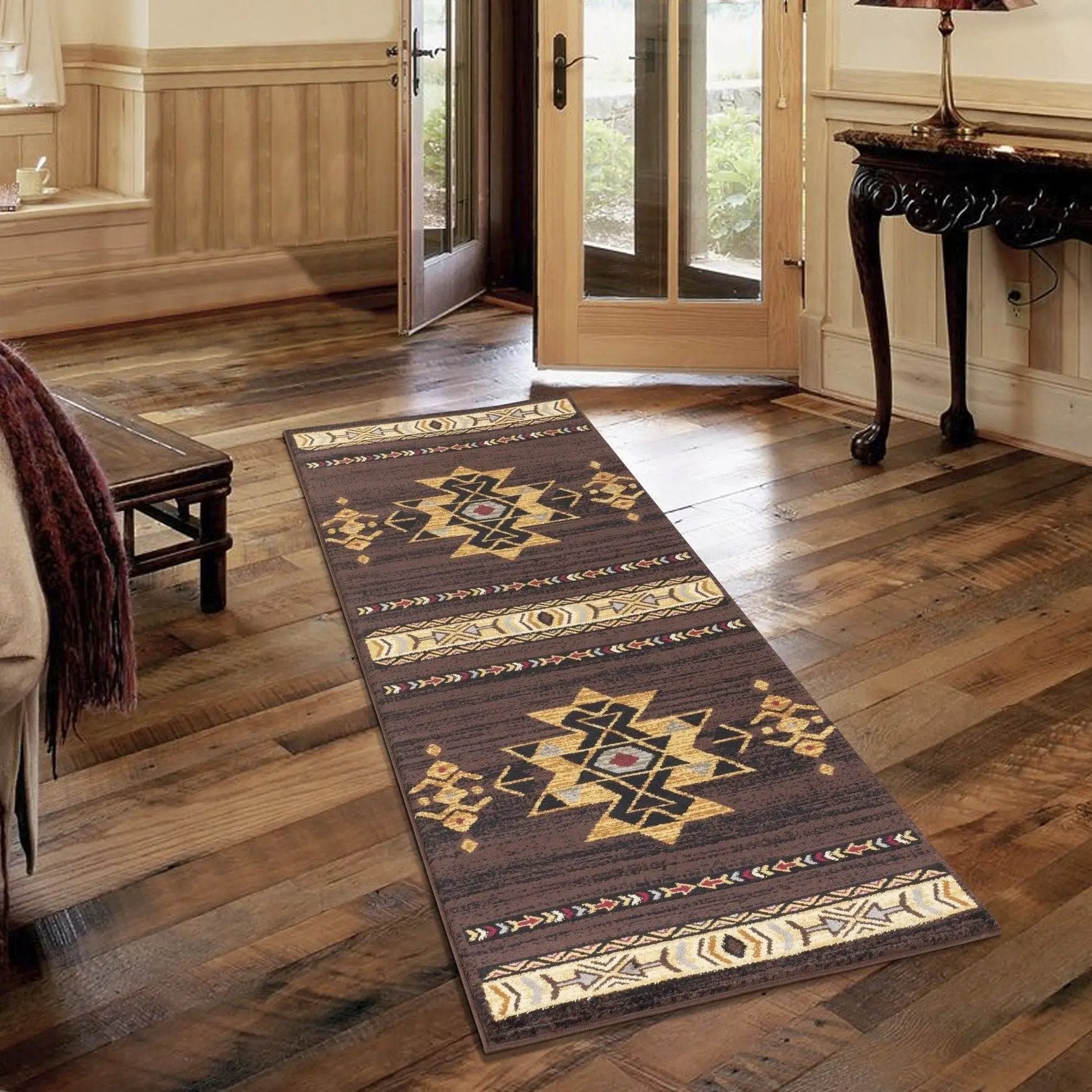 Tribes - 5'3" X 7'3" Southwest Area Rug - Brown by HouseOfZazla
