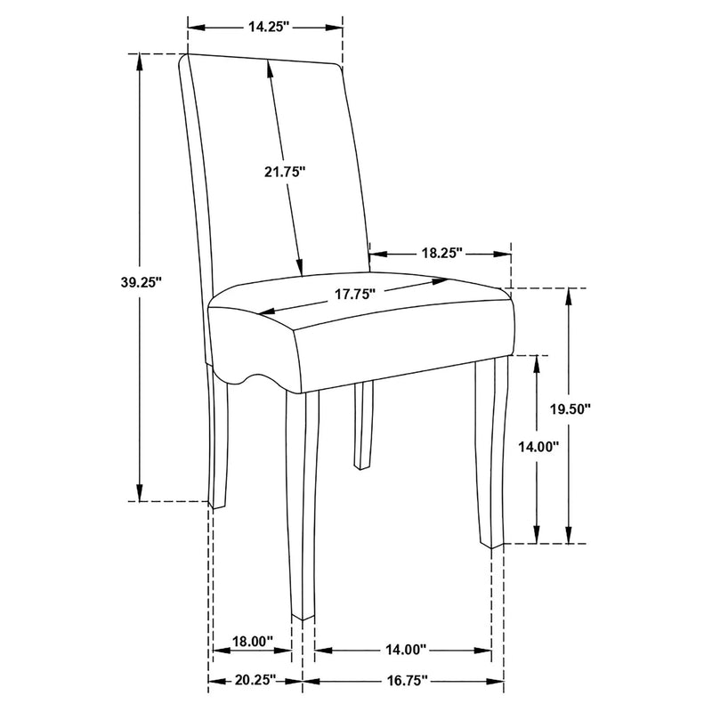 Upholstered Dining Chair Soft Padded Seat And Flared Back Design (Set of 2) - Gray by HouseOfZazla