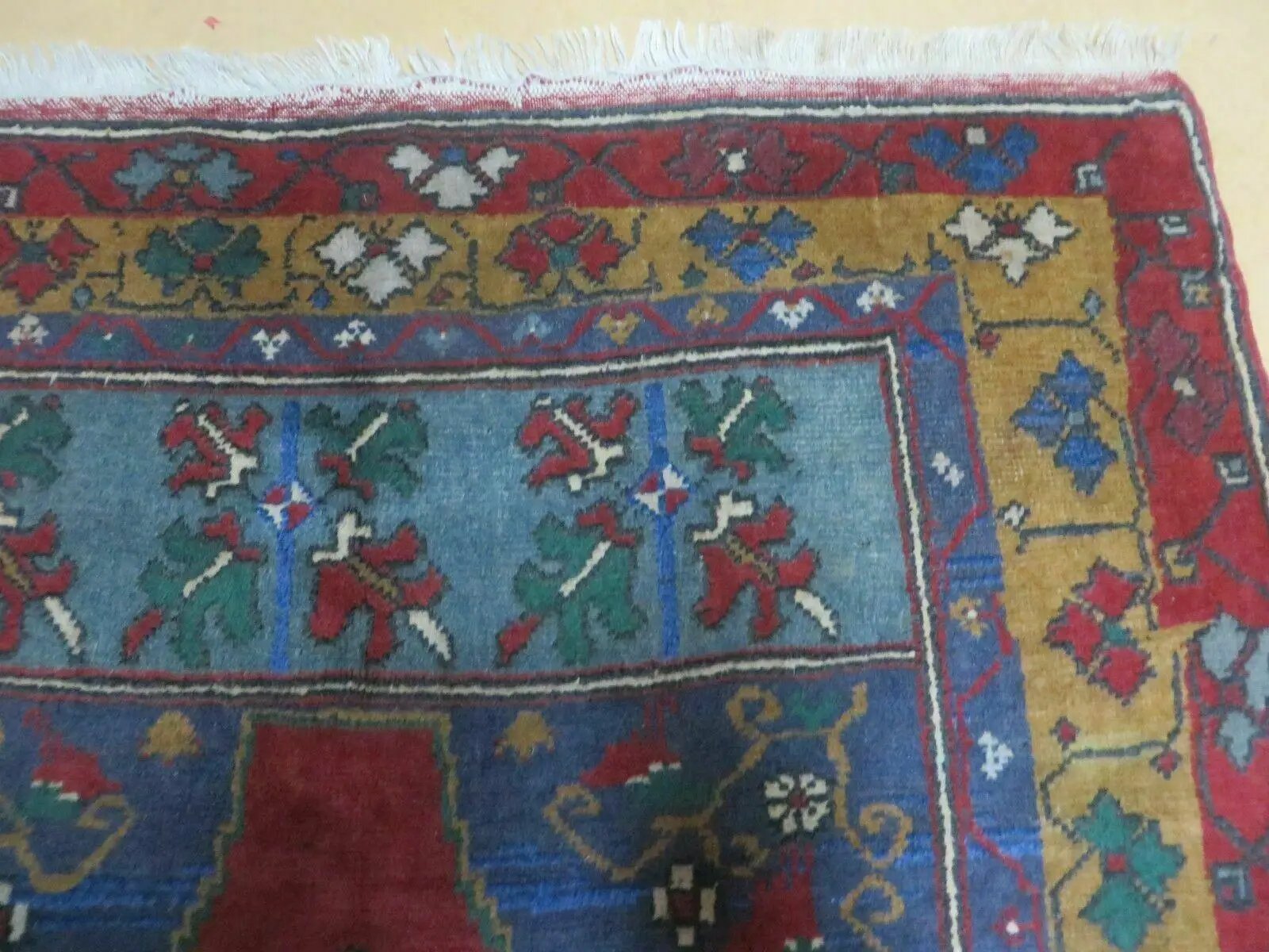 4' X 8' Vintage Handmade Turkish Kazak Pattern Wool Rug Carpet Nice # 105 by Jewel Rugs
