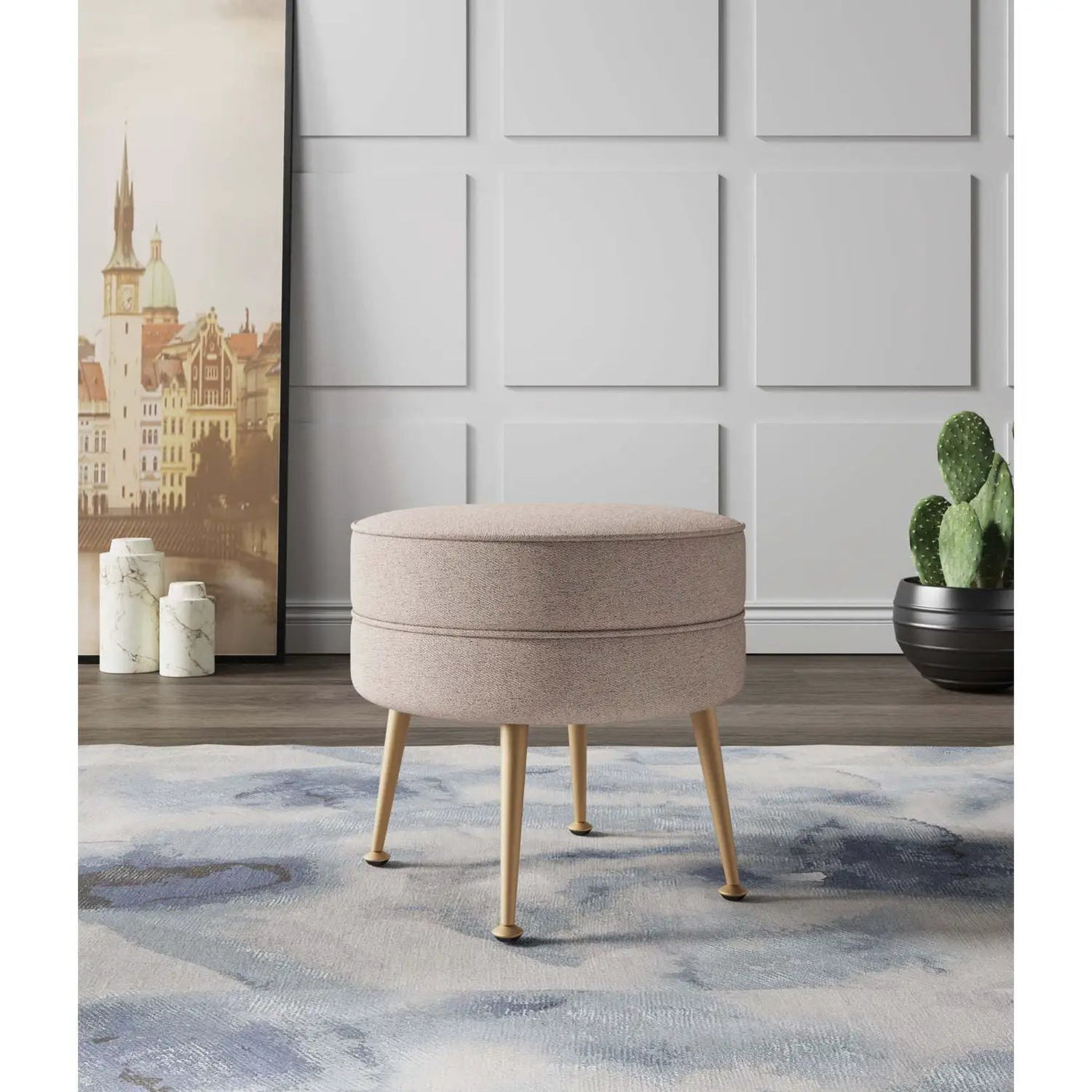 Bailey - Upholstered Accent Ottoman by HouseOfZazla