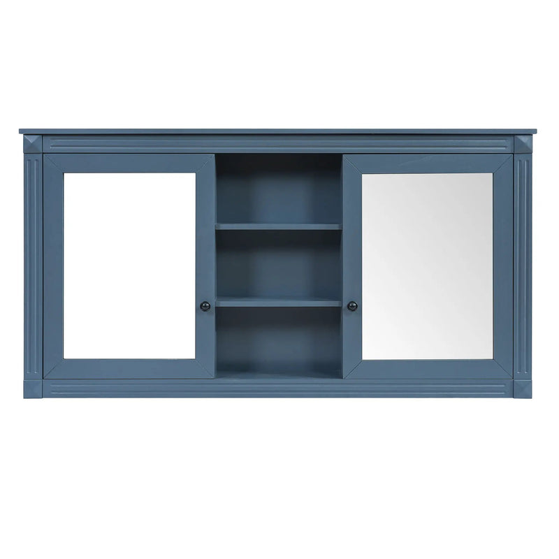 Modern Wall-Mount 2 In 1 Mirror Cabinet With Adjustable Shelves, Soft-Closing Hinges by HouseOfZazla