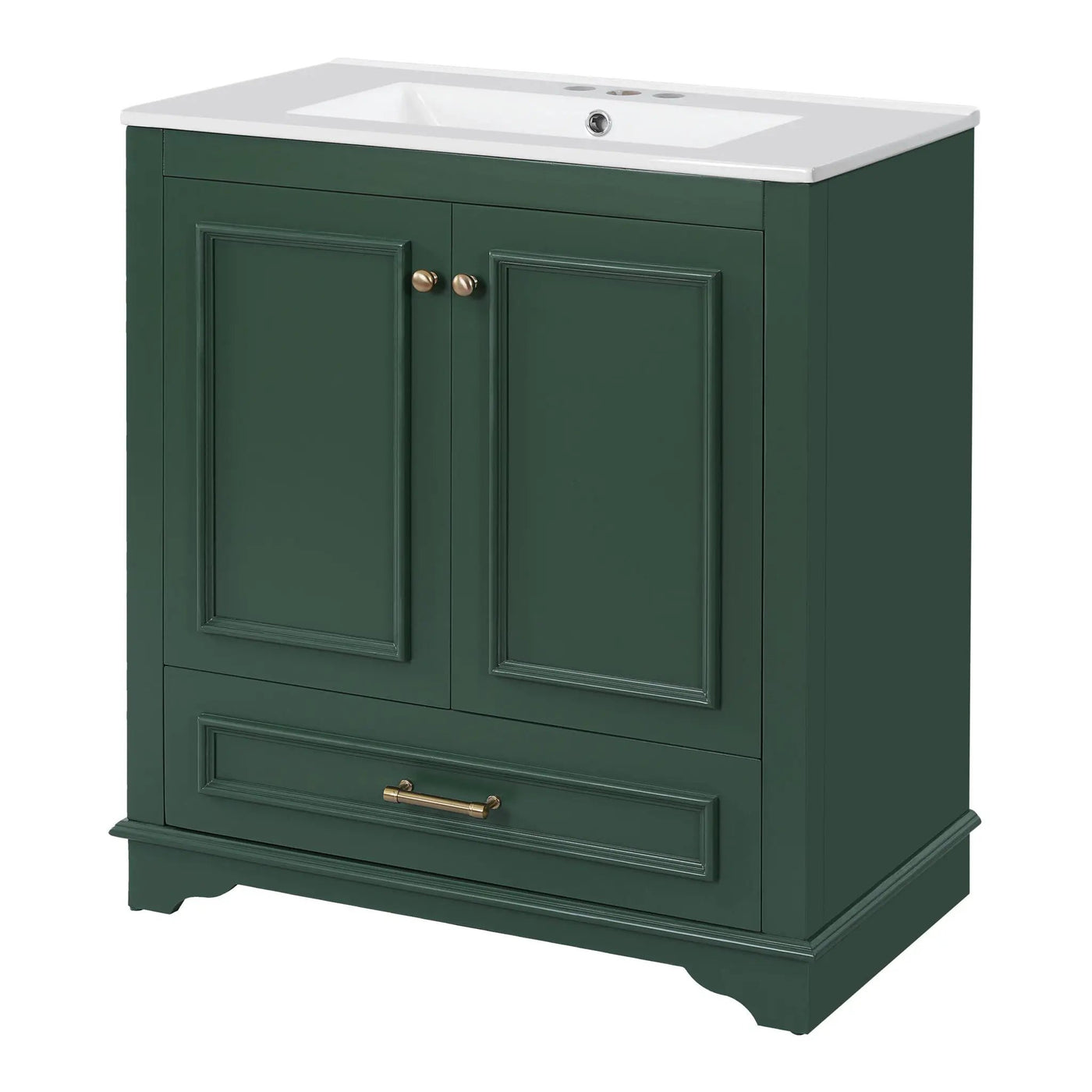 Bathroom Vanity With Sink, Cabinet & 2 Soft Closing Doors & Adjustable Shelf by HouseOfZazla