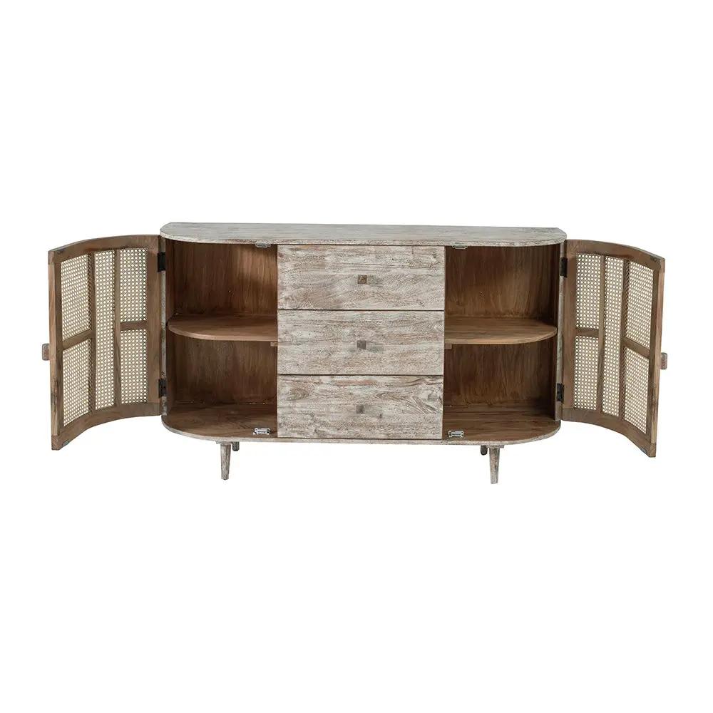 TV Console With Cane Doors - Multicolor by HouseOfZazla