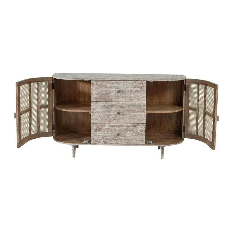 TV Console With Cane Doors - Multicolor by HouseOfZazla