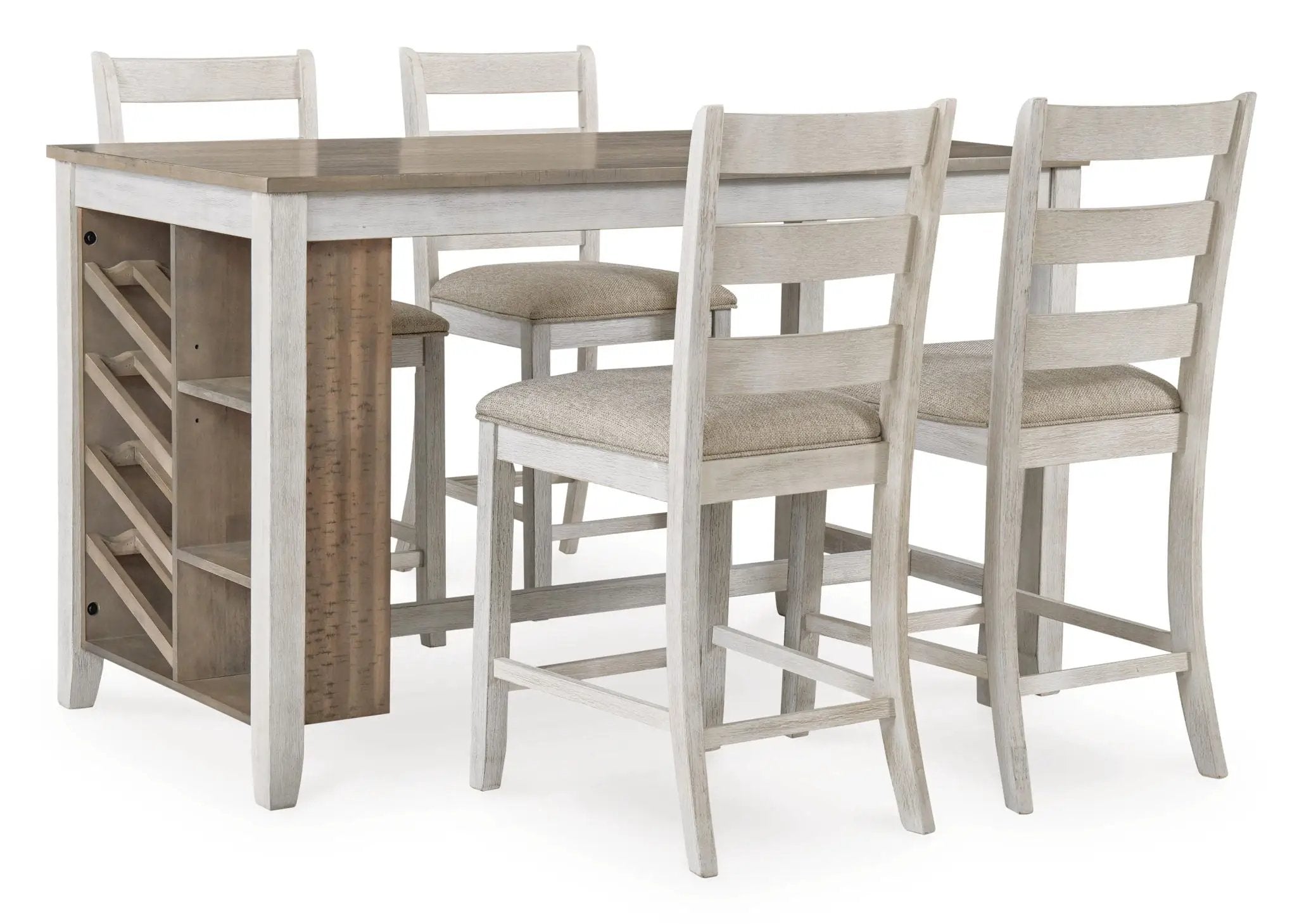 Skempton - Rectangular Counter Table With Storage - White by Unique Piece Furniture