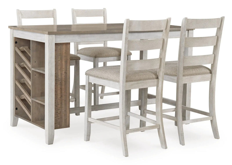 Skempton - Rectangular Counter Table With Storage - White by Unique Piece Furniture