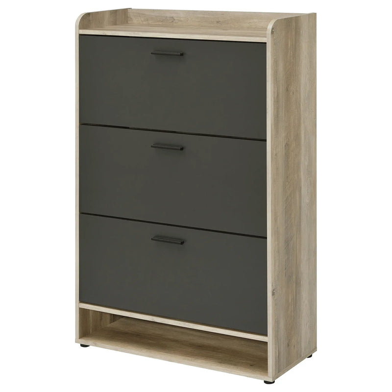 Denia 3-tier Engineered Wood Shoe Cabinet Grey by Unique Piece Furniture