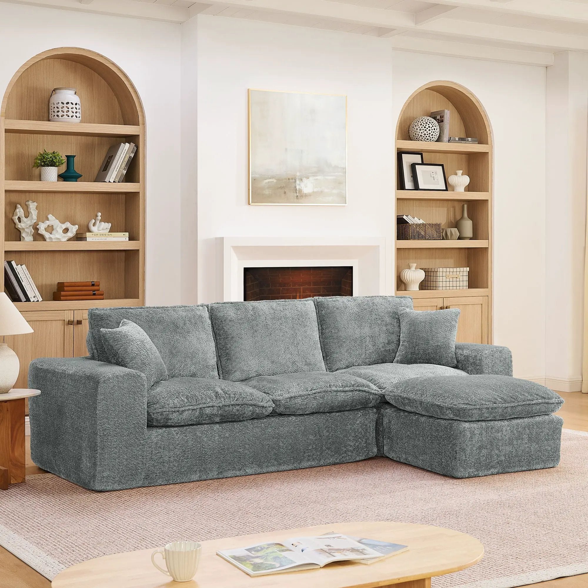 Sectional Sofa With Moveable Ottoman by Unique Piece Furniture