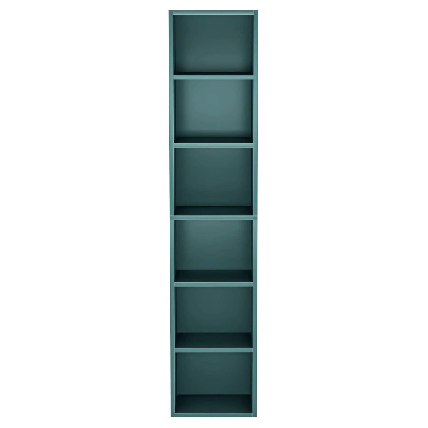 6 Tier Narrow Corner Cube Bookcase Storage, Freestanding Shelf With Open Cubes For Living Room by HouseOfZazla