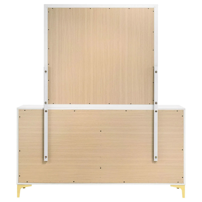 Kendall 6-drawer Dresser with Mirror White by Unique Piece Furniture