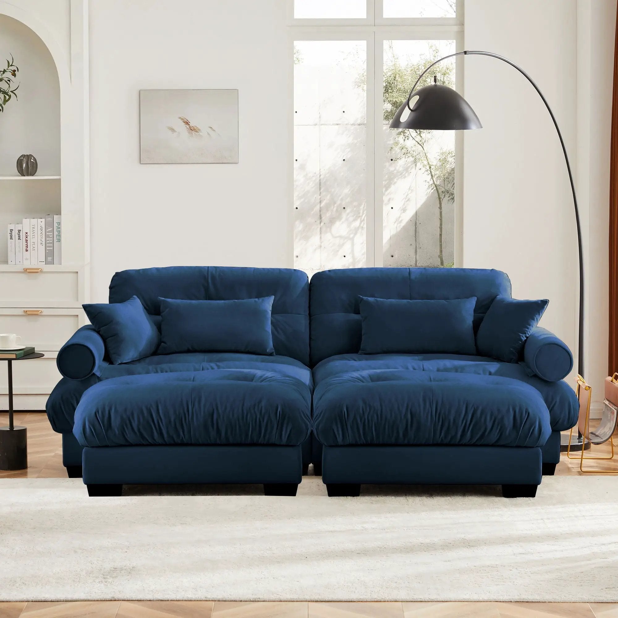 Super Comfort Oversized Modular Sectional Sofa With Movable Ottoman by Unique Piece Furniture