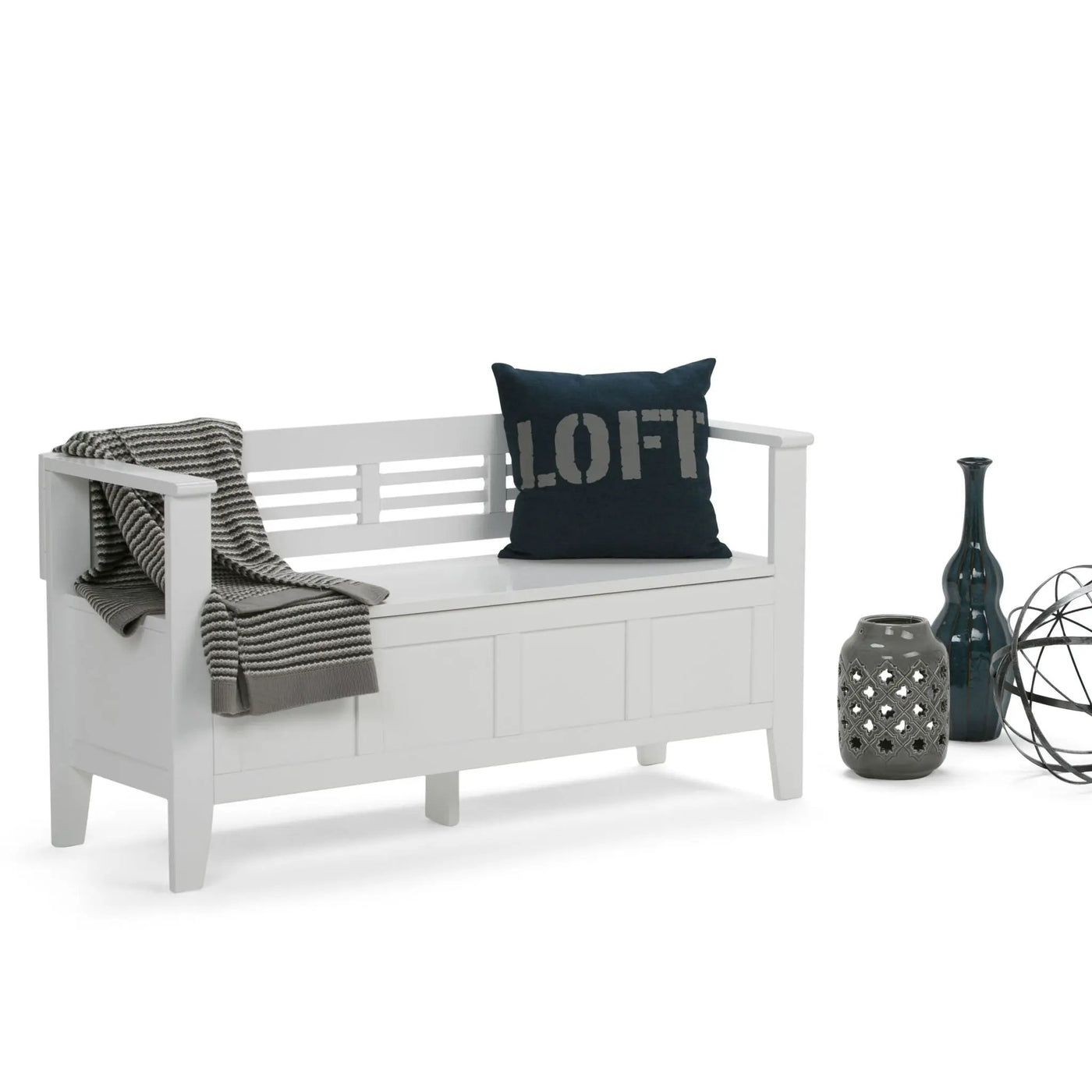 Adams - Entryway Storage Bench Handcrafted by HouseOfZazla