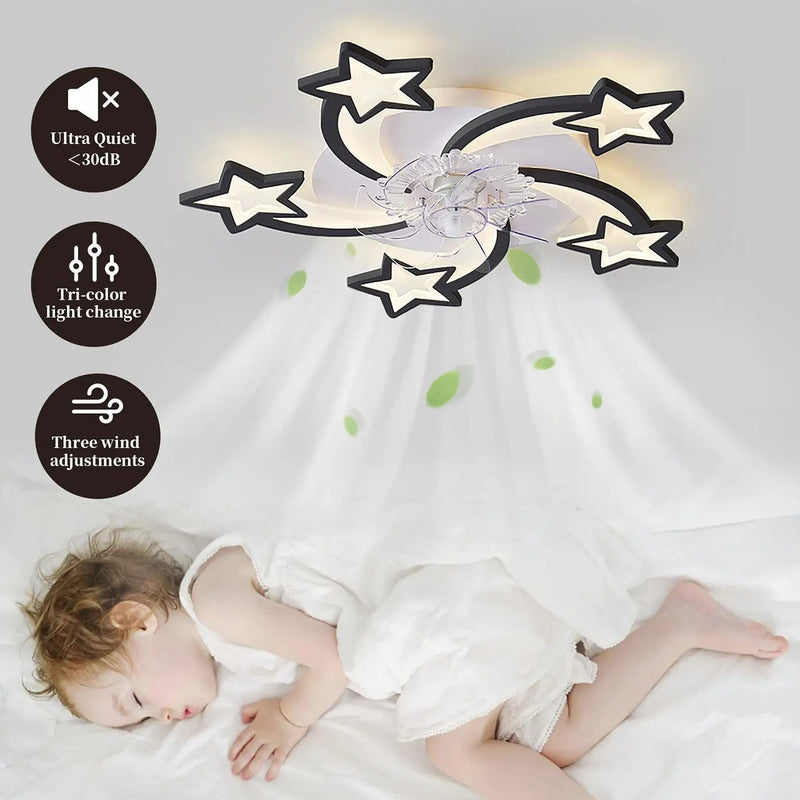 29 Inches Ceiling Fan with Lights Remote Control Dimmable LED by HouseOfZazla